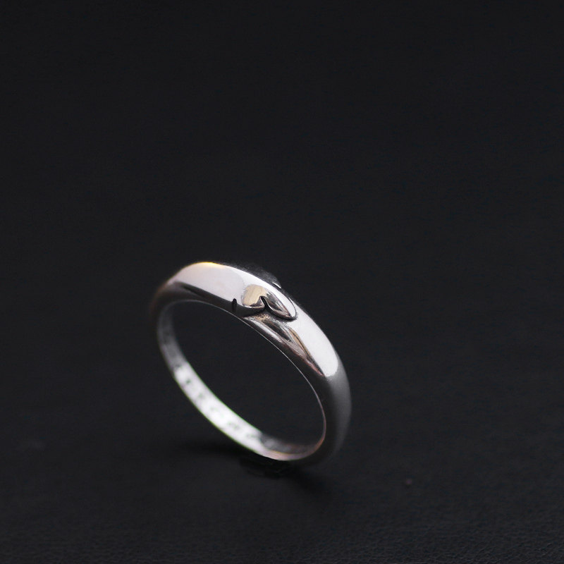 一休老银匠925纯银 火焰山 尾戒嘻哈 朋克 潮流 情侣 男女款 指环