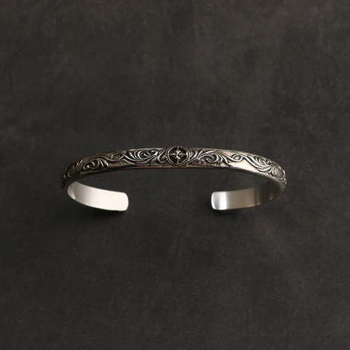 一休高桥吾郎HB925纯银唐草手镯