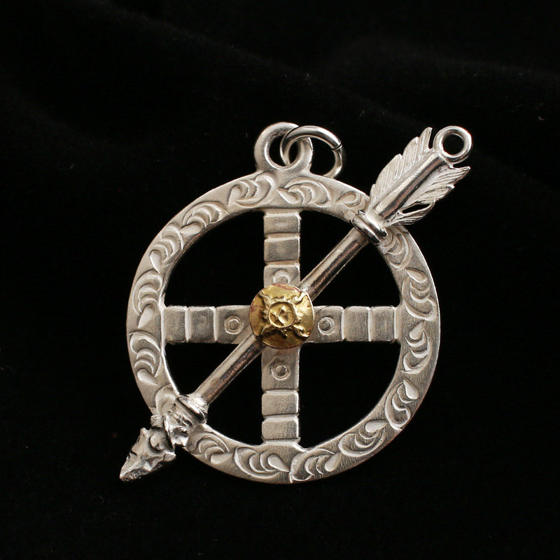 高桥吾郎纯银圆环吊坠