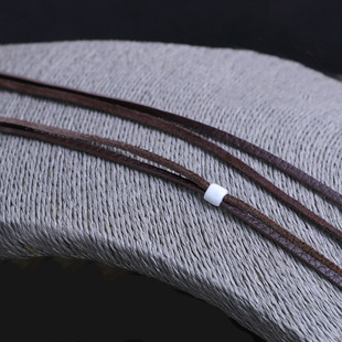 一休高桥吾郎  意大利进口鹿皮绳 项链 深棕色 咖啡色送琉璃锁珠