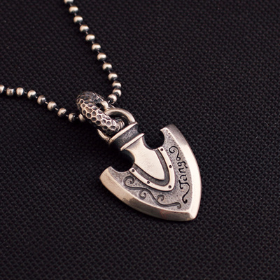 老银匠手工吊坠项链复古