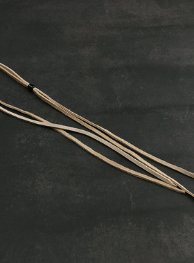 一休高桥吾郎鹿皮绳米白色琉璃珠