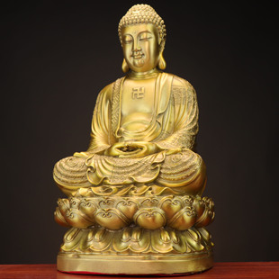铜释迦摩尼 铜阿弥陀佛大日如来佛祖 铜像摆件 莲花佛 释迦佛