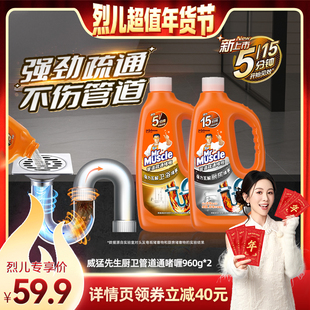 【烈儿超值年货节】威猛先生管道疏通剂厕所马桶厨房下水道