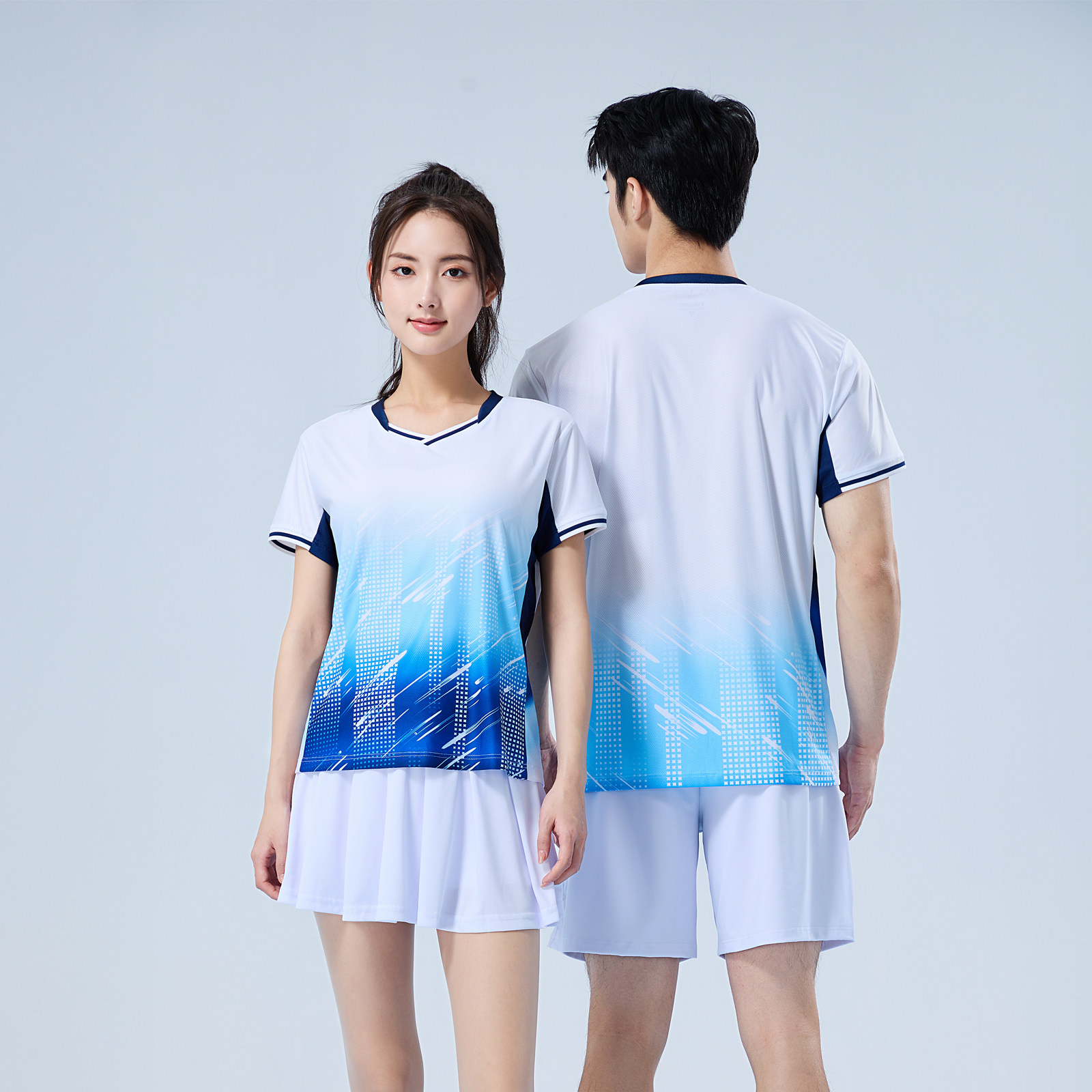 羽毛球服女男套装定制速干速干印字运动上衣跑步乒乓球排球网球服