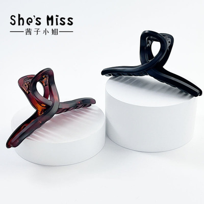 抓夹女大号鲨鱼夹设计感后脑勺发夹头发夹子发饰发卡2024新款