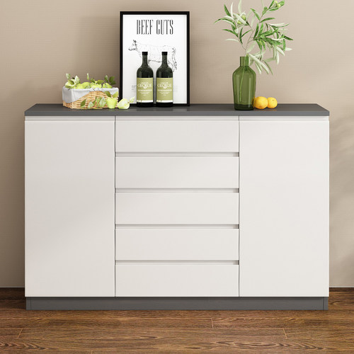 奶油风实木五斗柜卧室储物收纳柜