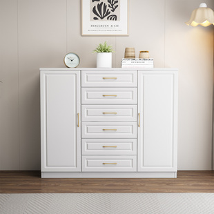 实木斗柜收纳柜简约现代五斗柜客厅欧式六斗橱卧室白色抽屉储物柜