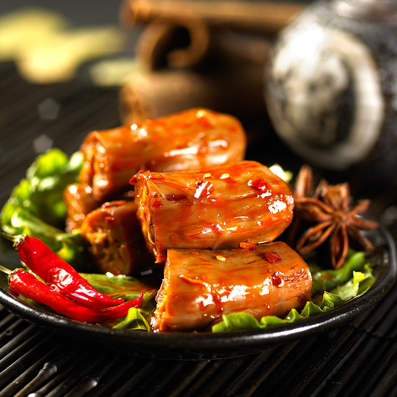 藤桥牌温州特产小吃宿舍零食 轻脆鸭脖248g香辣味