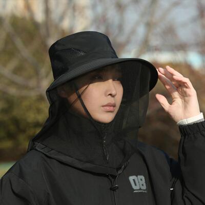 夜钓鱼防蚊帽子女款男士夏季遮阳