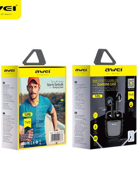 Awei/用维 T26 PRO 无线蓝牙耳机快速充电耳塞式双耳立体声触摸通