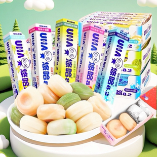 悠哈UHA特浓牛奶糖40g*10条抹茶盐牛奶硬糖条装喜糖儿童礼物零食