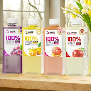 冰得宝100%果汁500ml葡萄汁苹果汁红西柚汁沙糖桔添加NFC饮品饮料