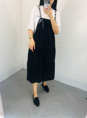 米蔻百家好夏季新款韩版吊带中长款裙裤女式连衣裙子HUOP425O