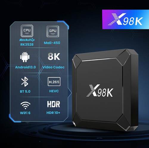 X98K Android 13 Wifi 6 Rockchip RK3528 BT 5.0 set-top box
