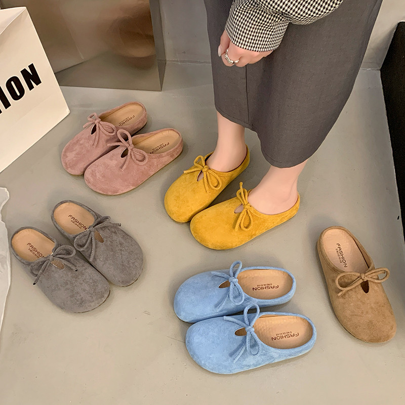 时尚平底包头半拖鞋女2026春季新款温柔法式拖鞋一脚蹬气质勃肯鞋,女鞋,包头拖,淘宝优惠券,粉丝福利购,淘宝优惠卷