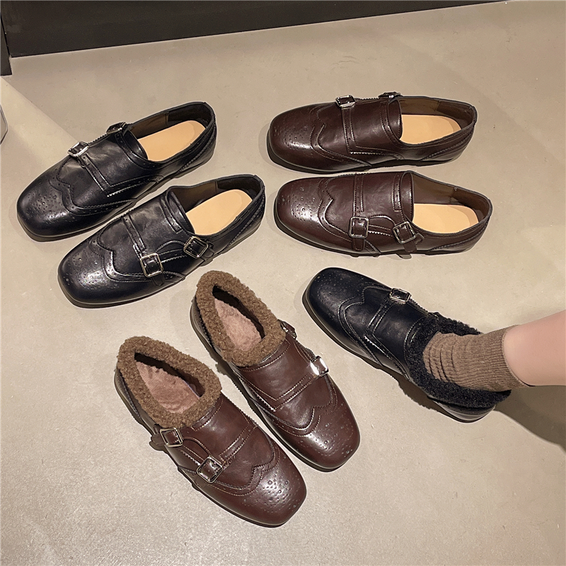 永希女鞋平底百搭小皮鞋