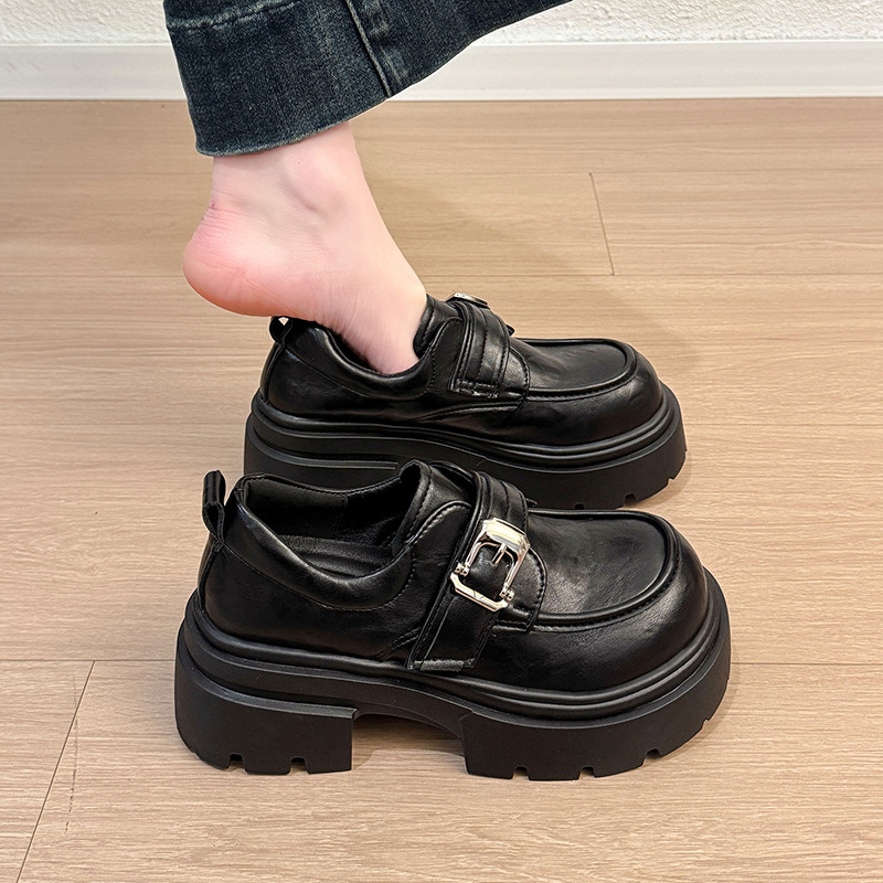 气质厚底乐福鞋女2026年春季新款时尚百搭单鞋增高配裙子jk小皮鞋,女鞋,深口单鞋,淘宝优惠券,粉丝福利购,淘宝优惠卷