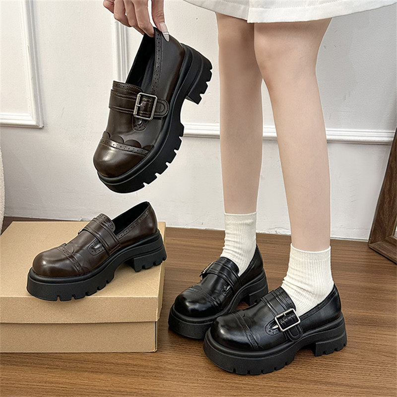 英伦风厚底乐福鞋女2026春季新款配裙子jk小皮鞋高级百搭学院单鞋,女鞋,深口单鞋,淘宝优惠券,粉丝福利购,淘宝优惠卷