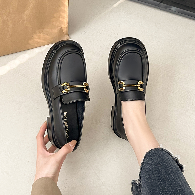 永希女鞋厚底防滑乐福鞋