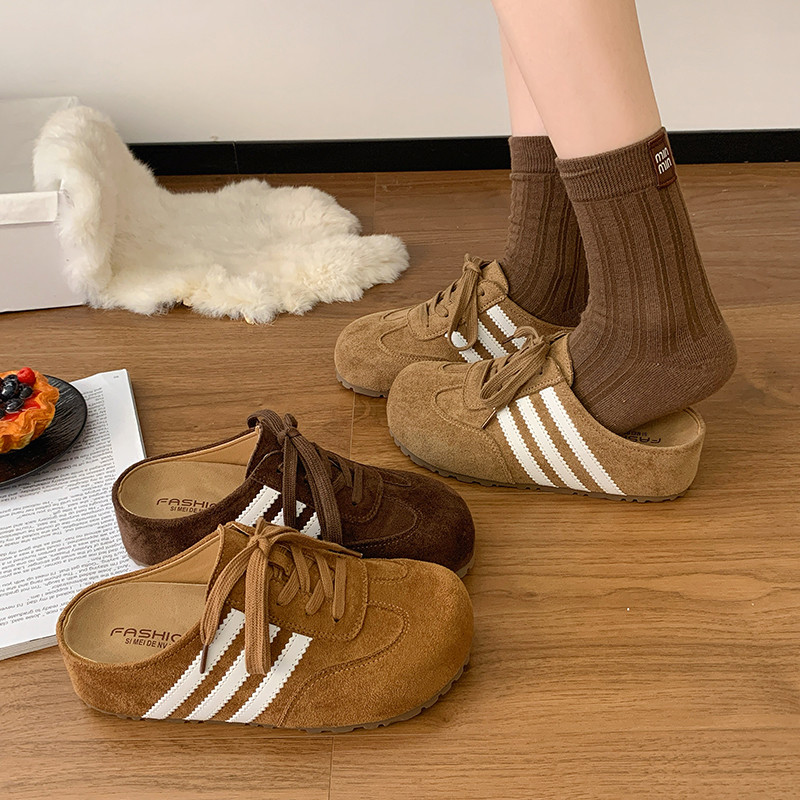 复古厚底拖鞋女2026年春季新款时尚百搭包头半拖鞋一脚蹬外穿鞋子,女鞋,包头拖,淘宝优惠券,粉丝福利购,淘宝优惠卷