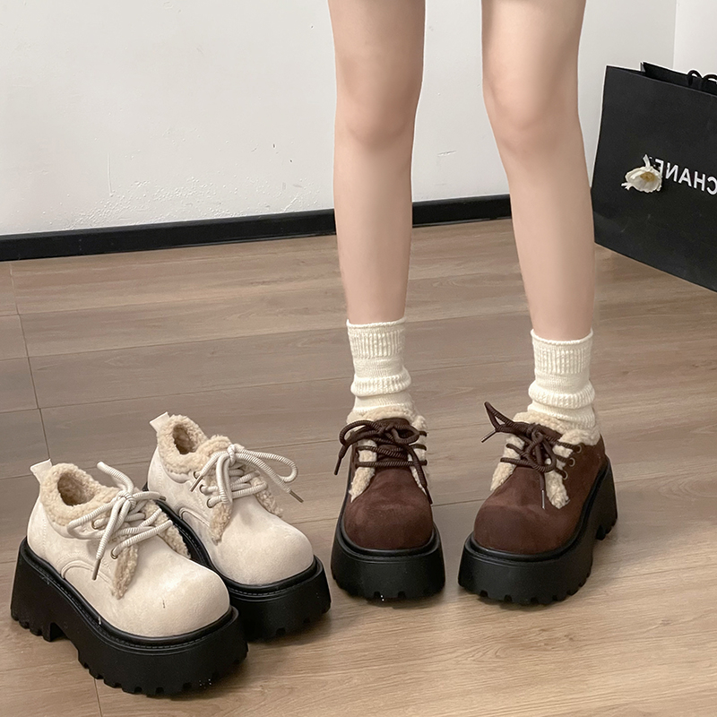 永希女鞋学院风勃肯毛毛鞋
