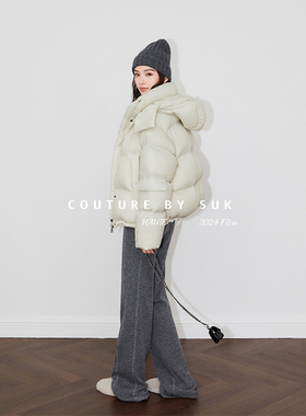 SUK 阿尔卑斯！2025冬季新款90白鹅绒流行泡芙面包服保暖羽绒服女