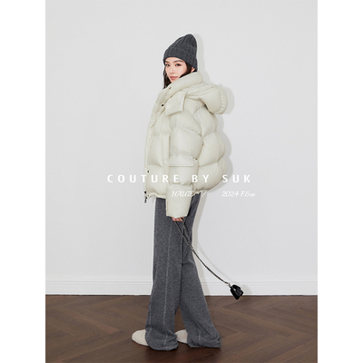 90白鹅绒常规羽绒服SUK泡芙连帽