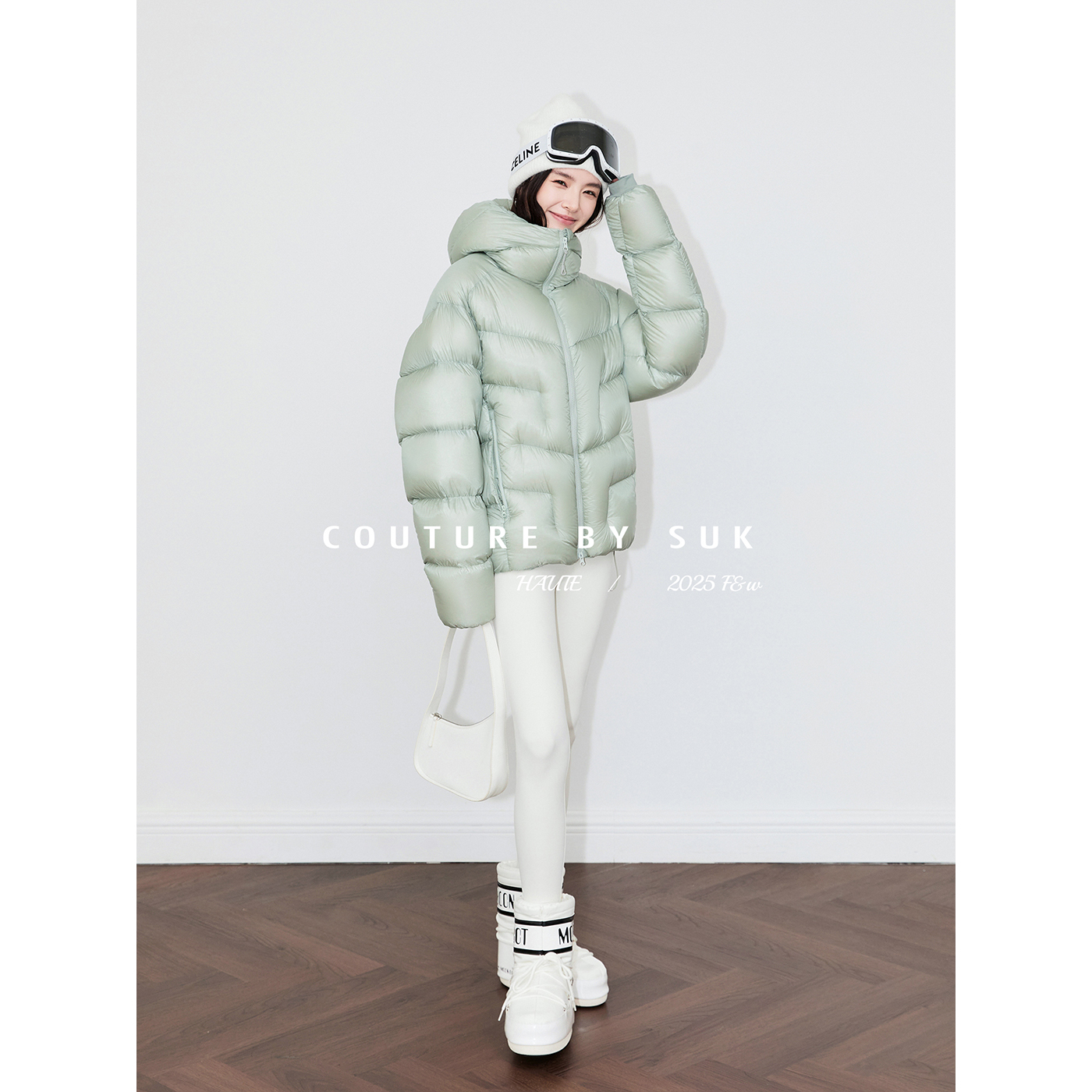 SUK 时尚冬锐！2025冬季户外90白鹅绒连帽保暖防风功能性羽绒服女