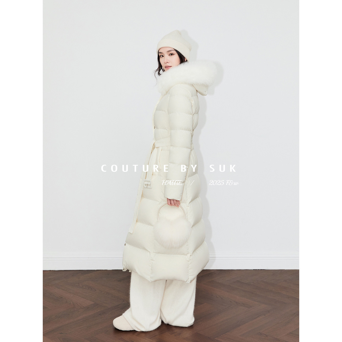 SUK 曼城旧事! 腰带收腰中长款90白鹅绒连帽毛领保暖羽绒服女新款,女装/女士精品,羽绒服,淘宝优惠券,粉丝福利购,淘宝优惠卷