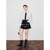 领带衬衫 SUK 精梳长绒棉交织弹力贡缎泡泡袖 焦点 风格