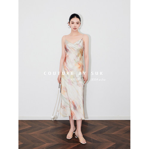 流光绮梦长裙夏季高腰显瘦纯欲