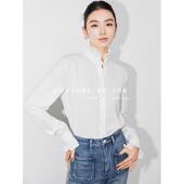 SUK 女百搭 衬衫 巴黎甜心 优雅荷叶花瓣领叠穿神器法式