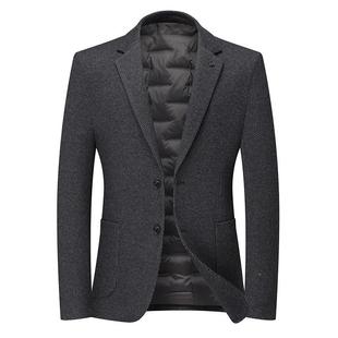 休闲630 205装 羊毛冬西中青年男装 男士 L潮流白鹅绒羽绒西 秋2厚款