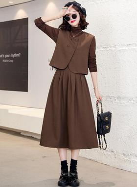 连衣裙女季2ZYI 83025年新款春秋款洋气气质尚装三件套套裙子时春