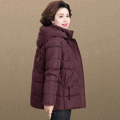 棉外女尚短款套20衣25年冬季新款98538647宽松大码中年妈妈保暖时