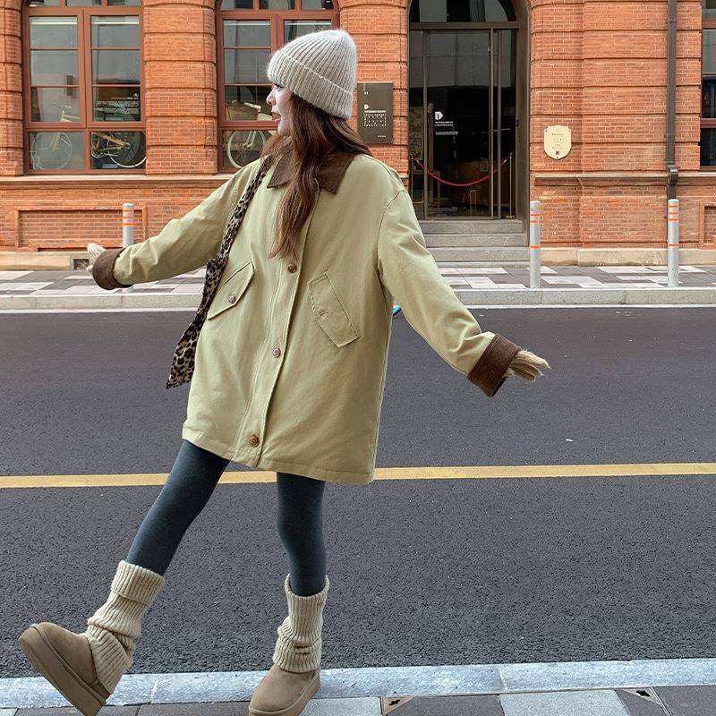 黄色韩系学院风轻薄羽服2025冬季韩系小个D034-688子女保暖90绒白