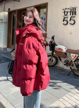 本命年红色羽服女小绒个子20系2季52B187-AD冬新款韩爆款90白鸭绒