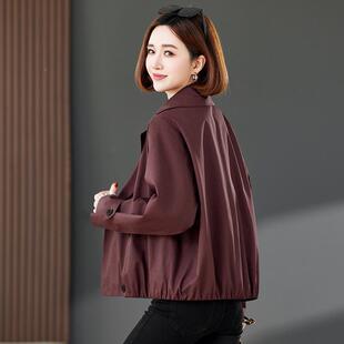 短款安拉红外套女春秋小个子时尚休闲20可ZLAING255码新款大胖2mm