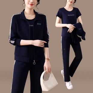 春装 服女205新款 小2个子跑步中老年大 闲休运动套装 春96525555秋季