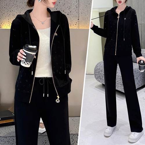 运动装套女春秋服两网红22气质87194587减龄轻奢品牌卫衣小个子显