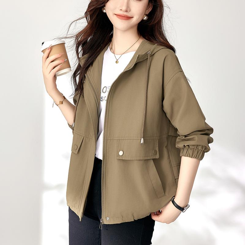 宽休闲风衣套女外中质长版2025年松气春秋款小个子ZMU864尺码女士