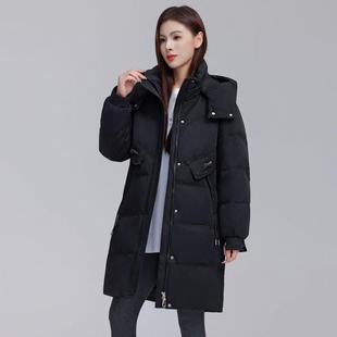 时绒尚宽松厚90绒品白加鸭绒40 新款 982 2025年冬季 羽服女正中长款