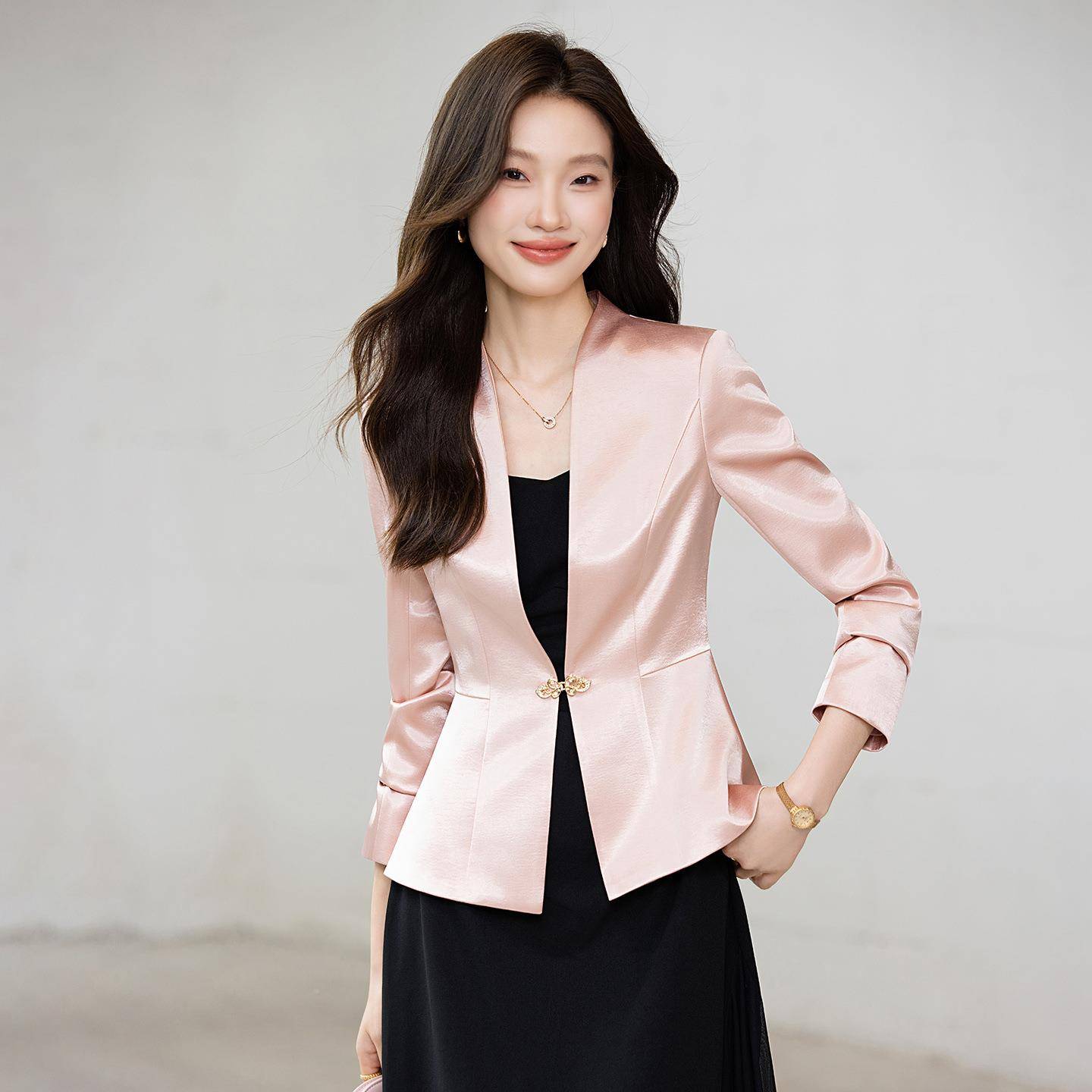 12025秋季款端高时尚短款小西装外SH079-08套女气质修7身休闲西服