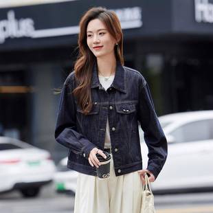 牛仔外GE2558古套女025秋季 洋气复百搭显瘦牛仔夹克上5衣外2 新款