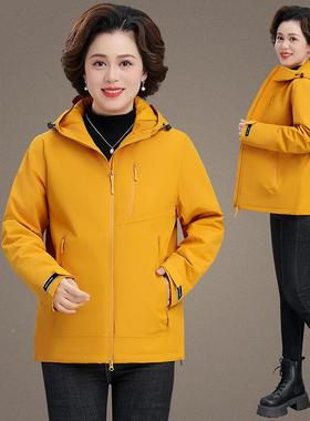 款羽棉服女冬季2025加厚连短帽棉衣中老年妈妈品牌小绒98806857棉