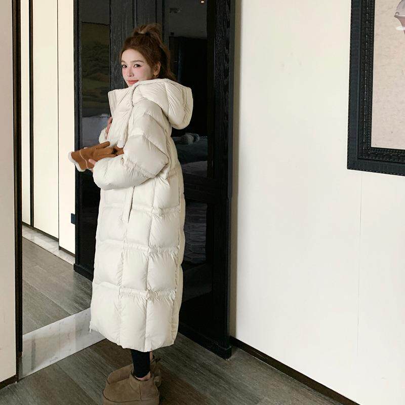 韩羽系白色连b005-611帽90服白鸭绒泡芙绒服女秋冬个子长小款加厚
