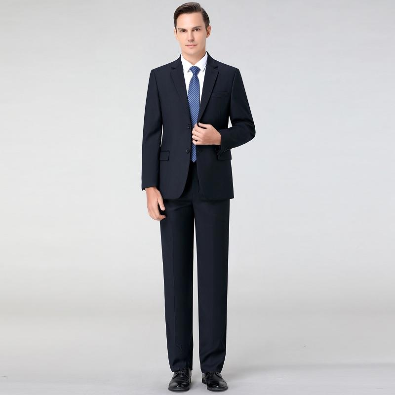 中年男士西套装服商高级婚感正装结婚礼服羊毛爸爸中开叉二装结务