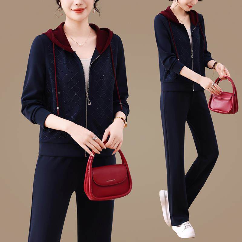 春秋季女款长袖运服动套装健身训96957776练L户外跑步POO领时尚休