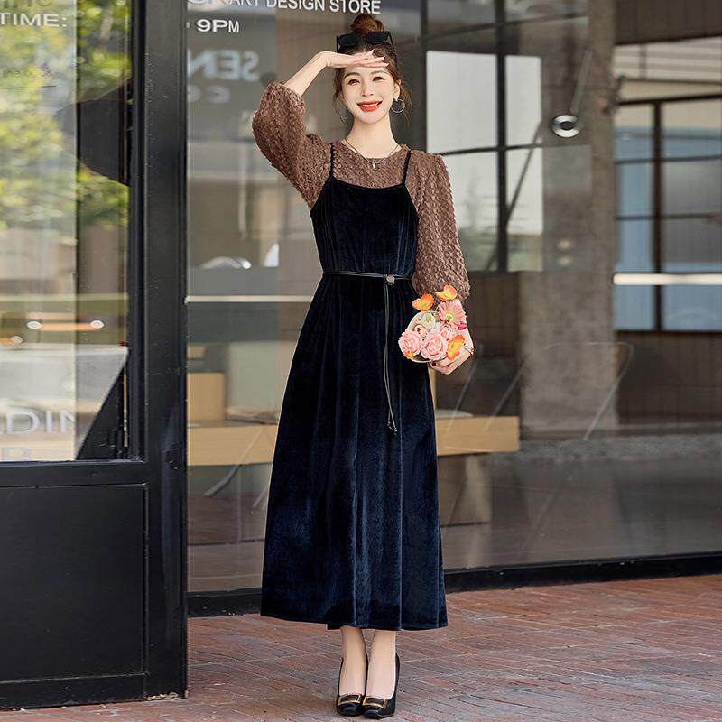 2025春秋新大款吊带ZSHI037S装连衣裙软女慵懒风宽松版毛衣糯遮肉